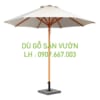 Dù gỗ ngoài trời kích thước 3m màu kem 1 tầng