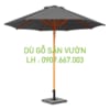 Dù gỗ ngoài trời kích thước 3m màu xám 1 tầng