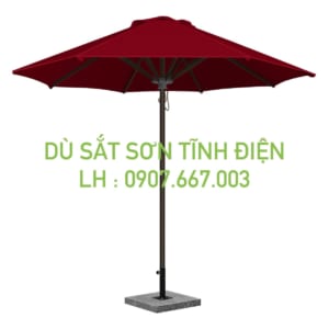 Dù sắt sơn tĩnh điện kích thước 3m màu đỏ đô 1 tầng