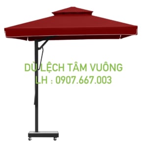 Dù vuông lệch tâm kích thước 3mx3m 2 tầng